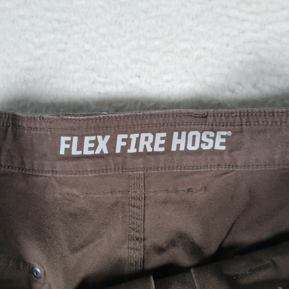 Duluth Trading Co Flex Fire Hose Mens Size 37x34 Brown Cargo Workwear Pants - Picture 5 of 13